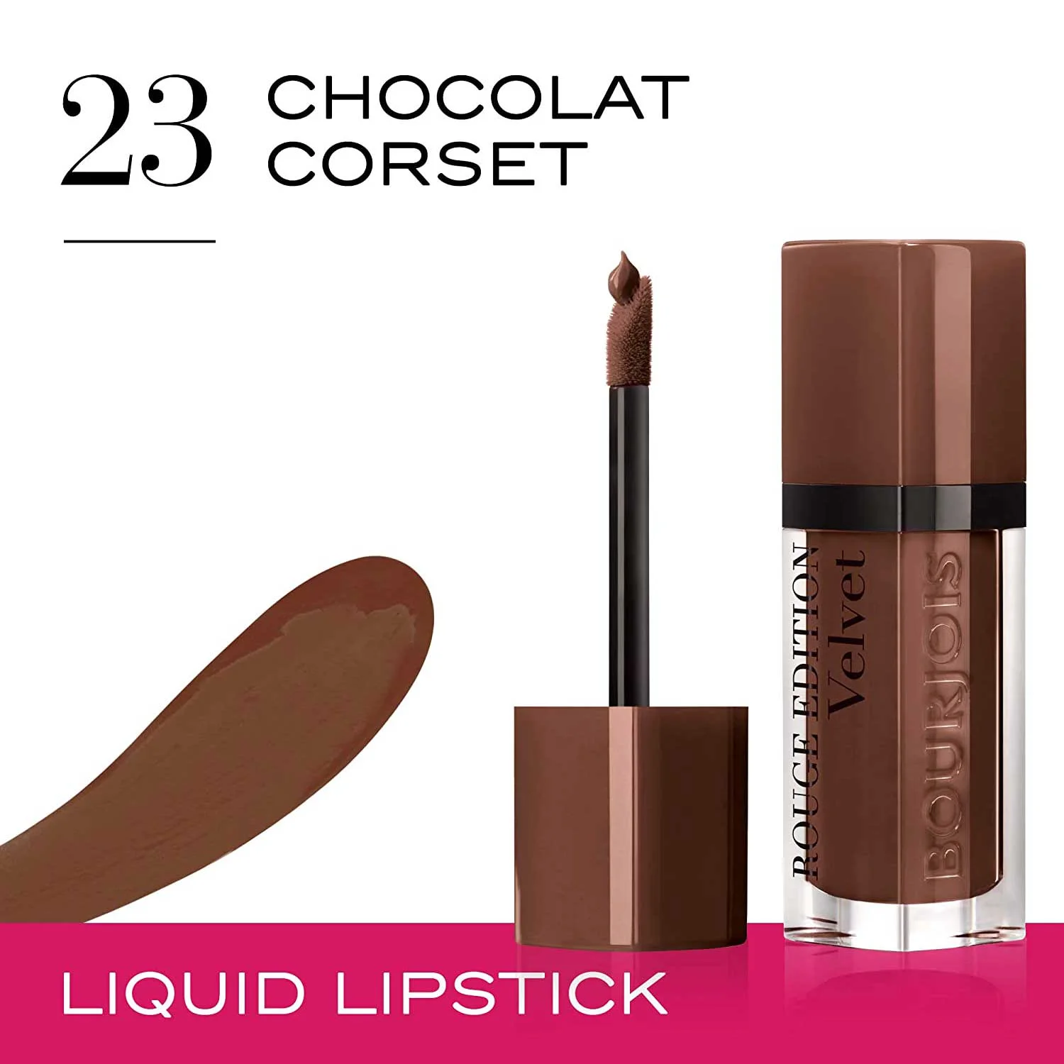 Bourjois Rouge Edition Velvet Liquid Lipstick - Chocolate Corset 23 - Image 3