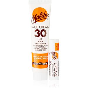 Malibu Duo Pack Sun Protection Face Cream and Lip Balm SPF 30