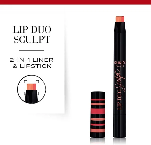 Bourjois Paris Lip Duo Sculpt Lipstick - Peach Shake 02 - Image 4