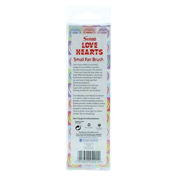 Swizzels Love Hearts Filled Small Fan Brush - Image 2