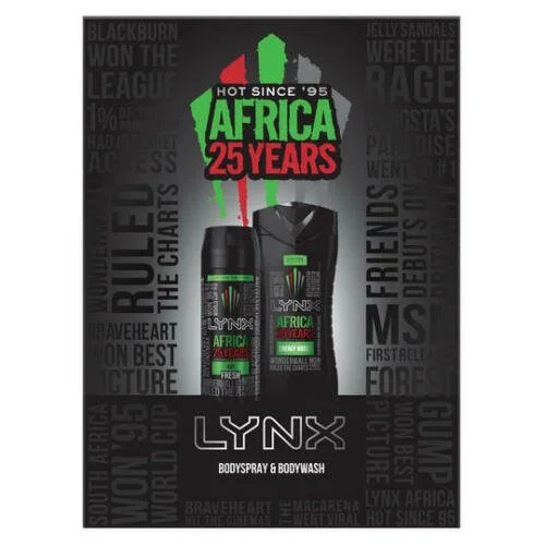 Lynx Africa 25 Years Duo Set 2pc (250ml Shower Gel & 150ml Body Spray) - Image 2