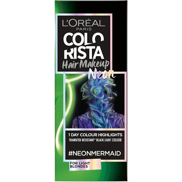 L'Oreal Colorista Hair Makeup for Light Blonde Hair - Neon Mermaid- 30ml - Image 6