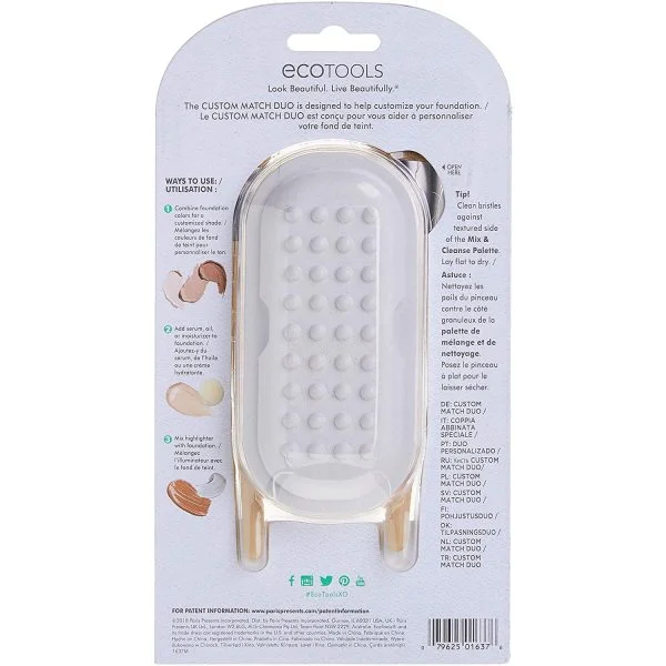 EcoTools Custom Match Duo Makeup Brushes and Mixing Palette with Lid - Image 5