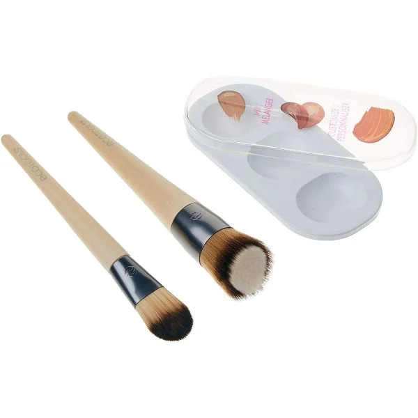 EcoTools Custom Match Duo Makeup Brushes and Mixing Palette with Lid - Image 2