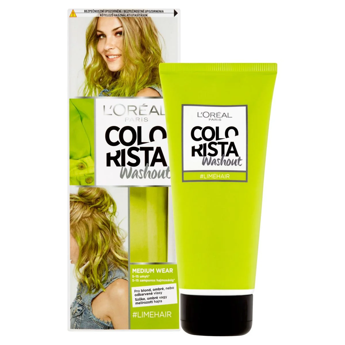 L'Oreal Paris Colorista Semi-Perm. Hair Dye - Wash Out - Lime Green 80ml