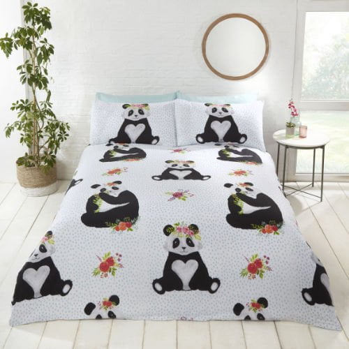 panda single bed cover