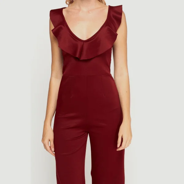 Bella Moda - Frilled Crop Wide Leg Jumpsuit - Image 4