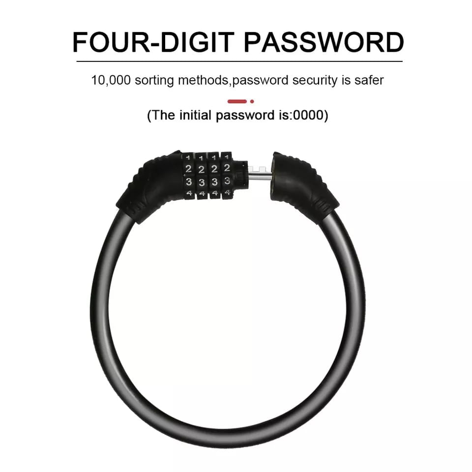 4 Digits Password Bike Lock
