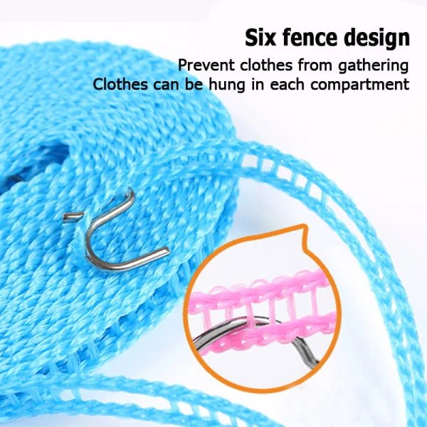 Adjustable Cloth Line With Hooks - 5metres - Image 10