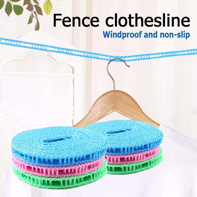 Adjustable Cloth Line With Hooks - 5metres