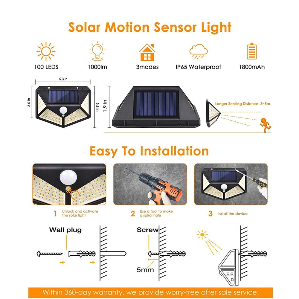Solar Powered Outdoor light with motion sensor - Image 13