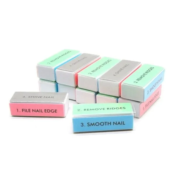 4 Sided Colorful Buffer Files Set - 4pcs