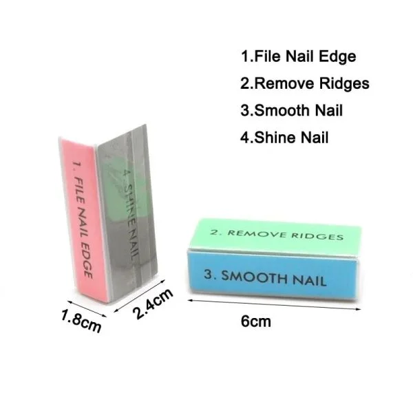 4 Sided Colorful Buffer Files Set - 4pcs - Image 5